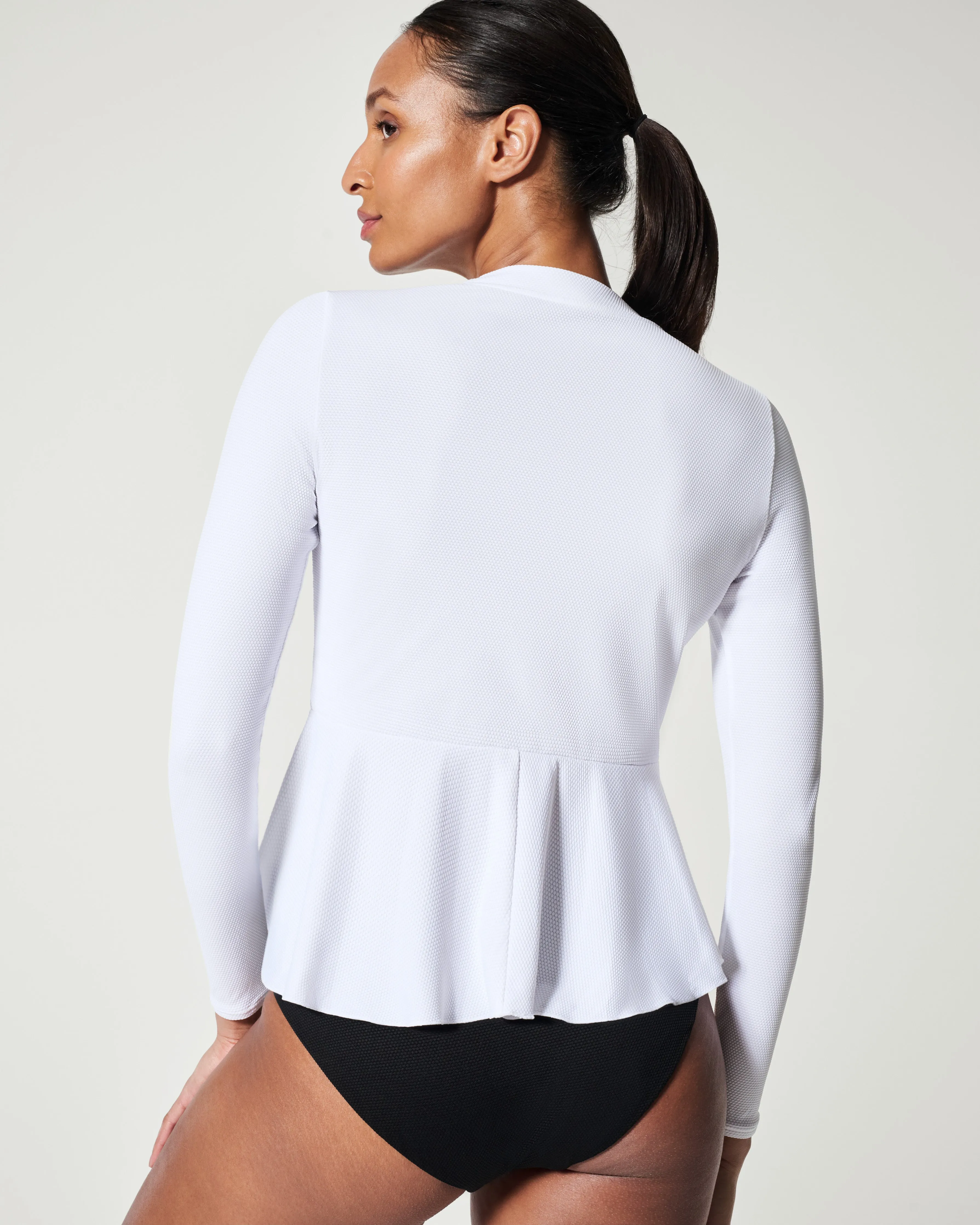 SPANX® Swim Pique Long Sleeve Sun Swim Shirt