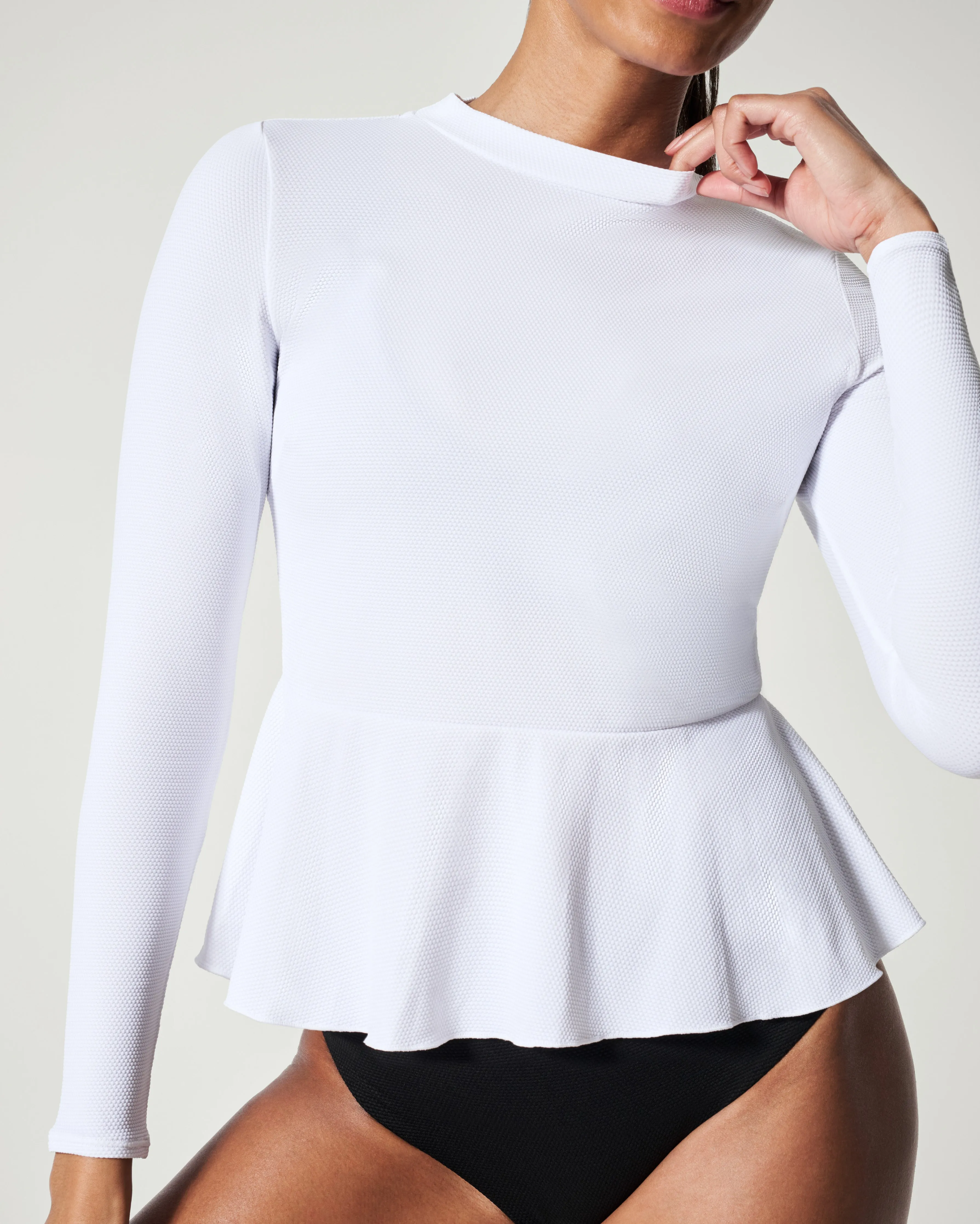 SPANX® Swim Pique Long Sleeve Sun Swim Shirt