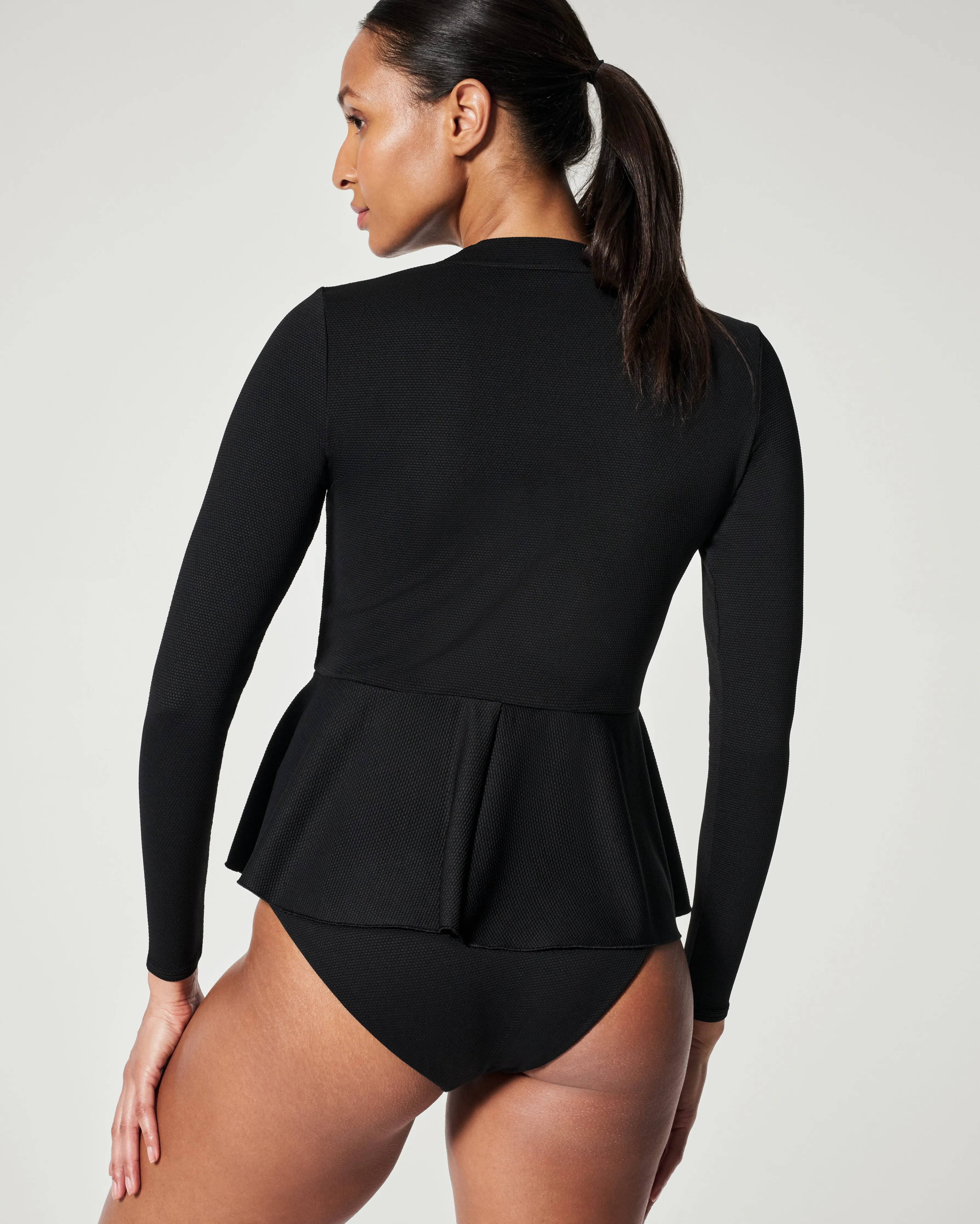 SPANX® Swim Pique Long Sleeve Sun Swim Shirt