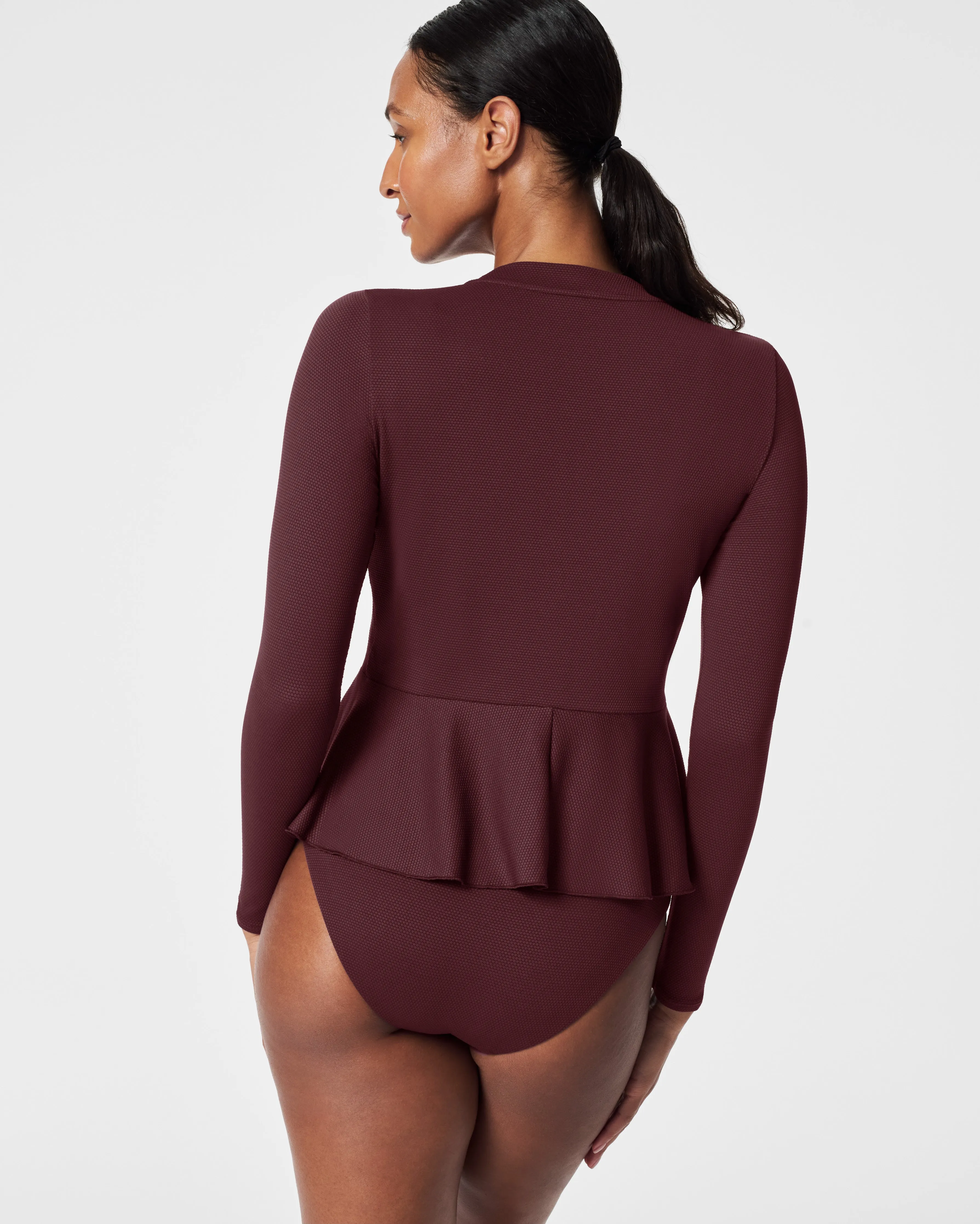 SPANX® Swim Pique Long Sleeve Sun Swim Shirt