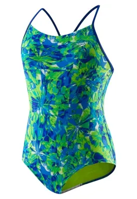 SPEEDO Girls Tie Dye Blaze Keyhole (7-16)