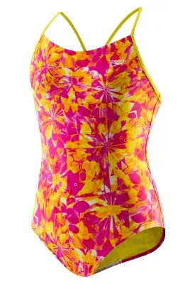 SPEEDO Girls Tie Dye Blaze Keyhole (7-16)