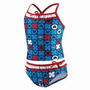SPEEDO Happy Charms One Piece Ruffle Edge Tankini 4-6X