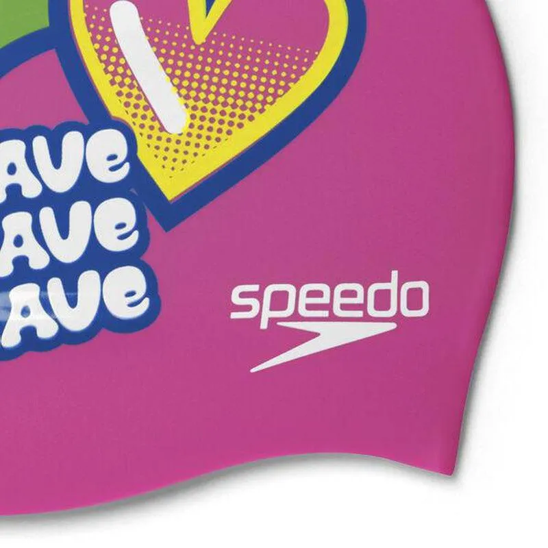 Speedo Junior Printed Silicone Cap | Be Brave