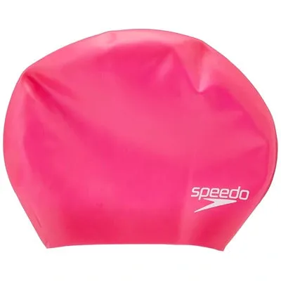 Speedo Plain Long Hair Swim Cap