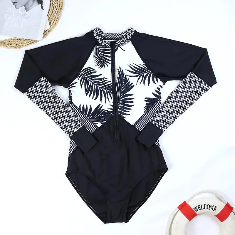 Sporty Surf & Swim One-Piece Suit for Active Women