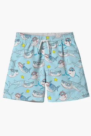 Stella Cove Goggled Sharks Board Shorts (Size 18M left)