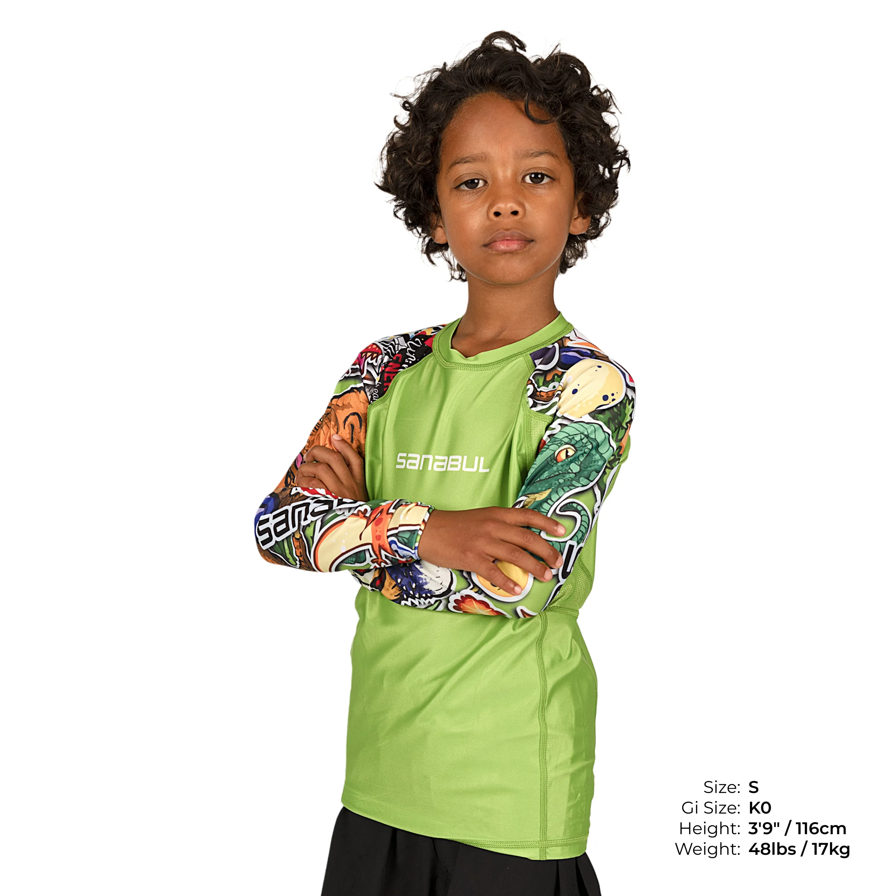 Sticker Bomb Kids Long Sleeve Rash Guard