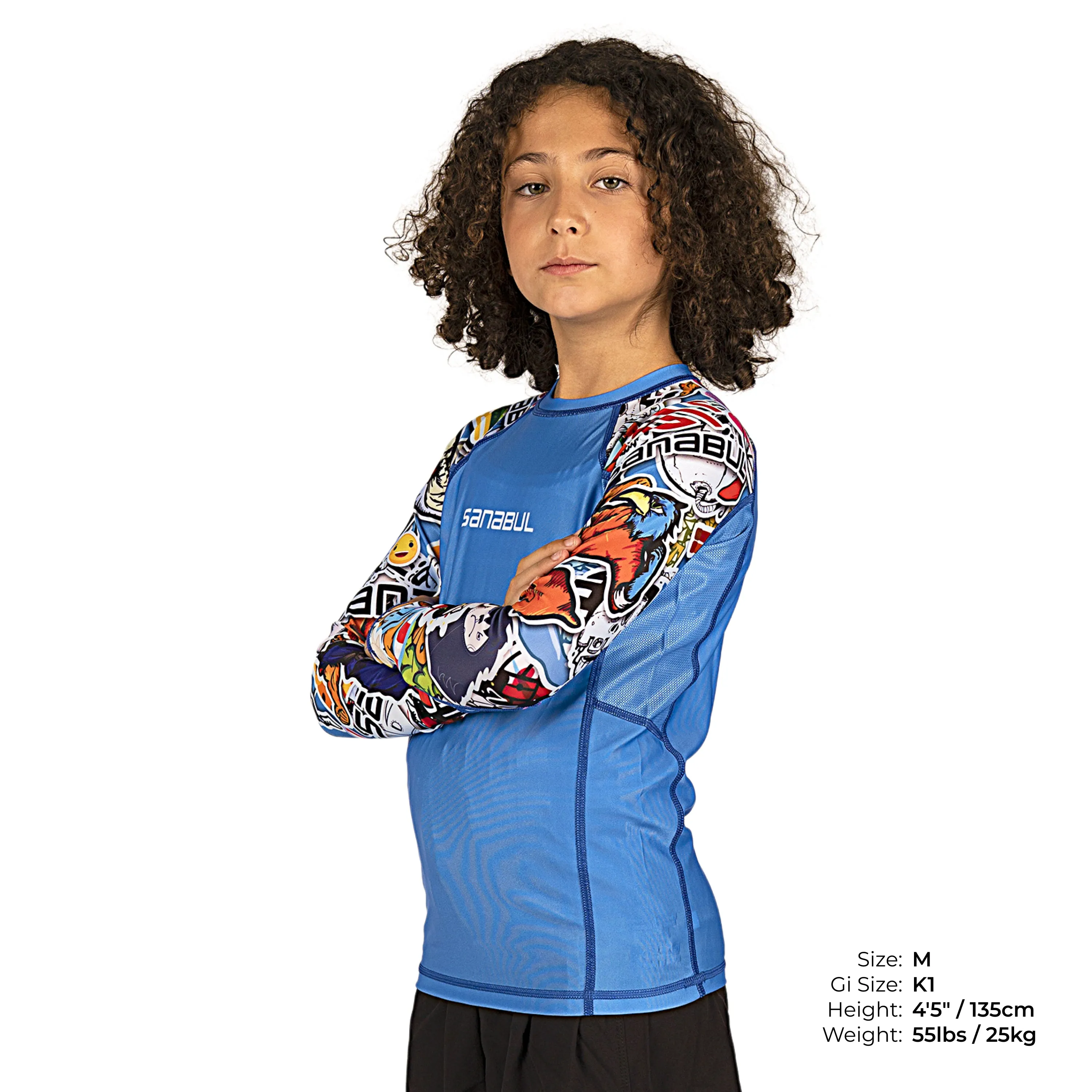 Sticker Bomb Kids Long Sleeve Rash Guard
