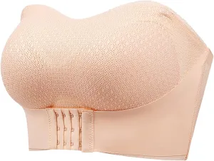 Strapless Push Up Bras for Women Non-Slip Front Closure Tube Top Bra No Underwire Invisible Comfort Bandeau Bralettes