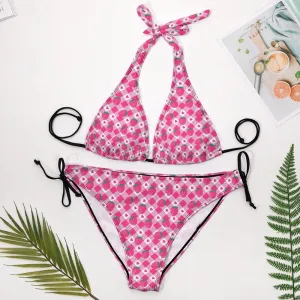 Strawberry Cute Plus Size Halter Bikini