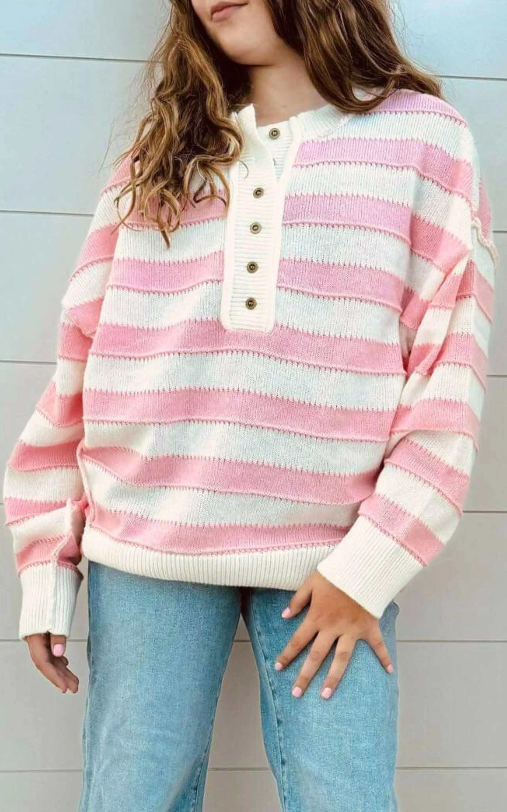 Stripe Loose Fit Oversized Sweater