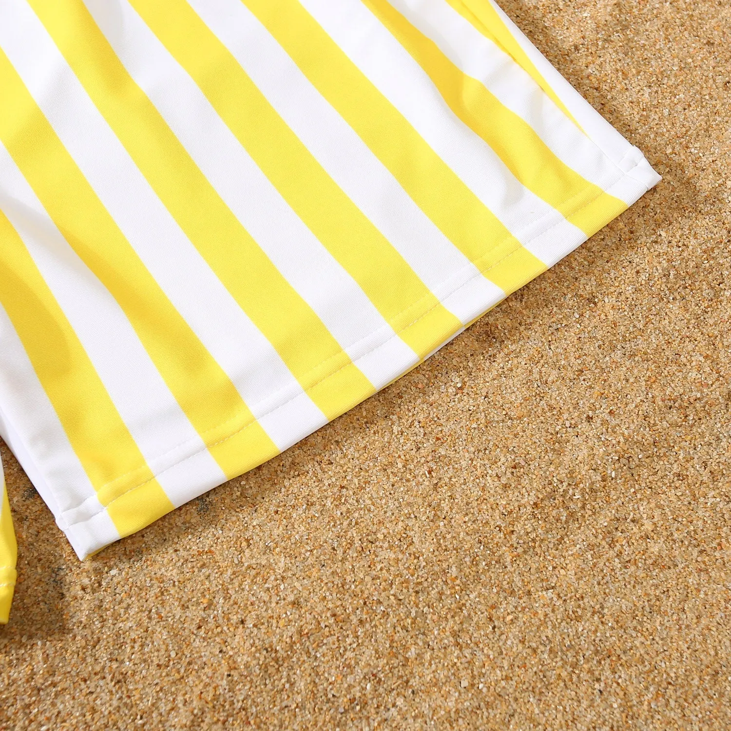 Striped Hollow Out Monokini Mommy and Me Beachwear
