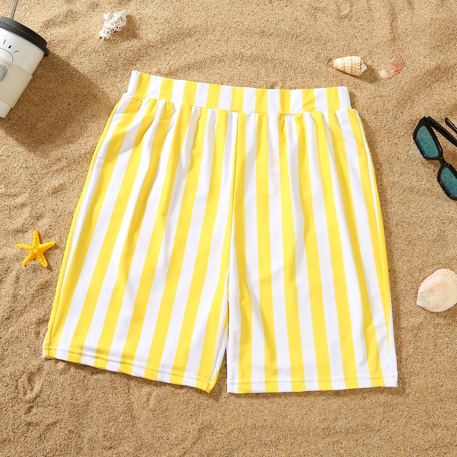 Striped Hollow Out Monokini Mommy and Me Beachwear