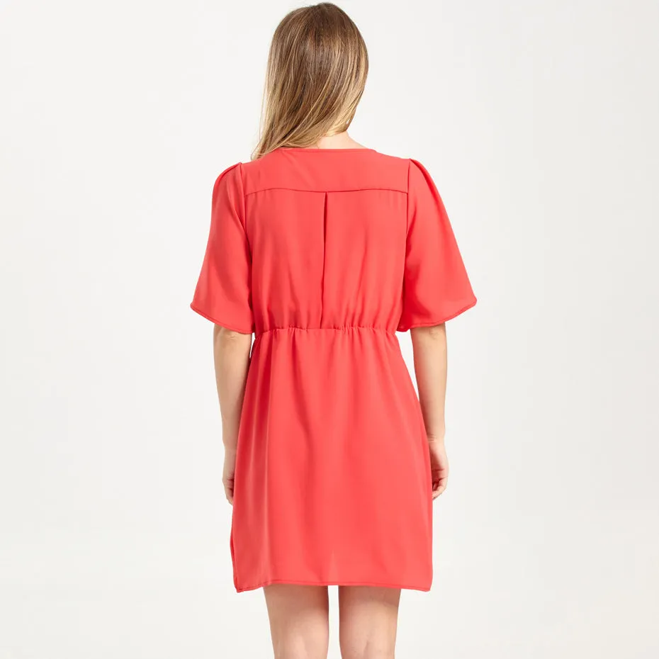 Summer Red Chiffon Maternity Breastfeeding  Dresses
