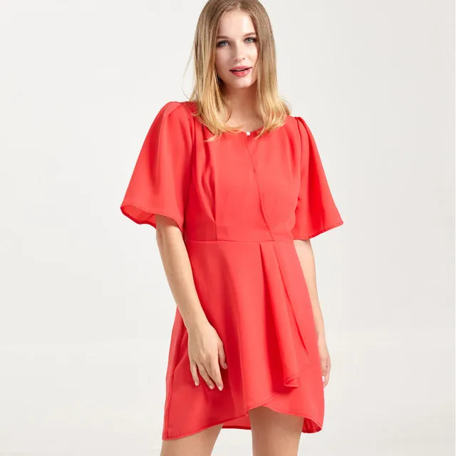 Summer Red Chiffon Maternity Breastfeeding  Dresses