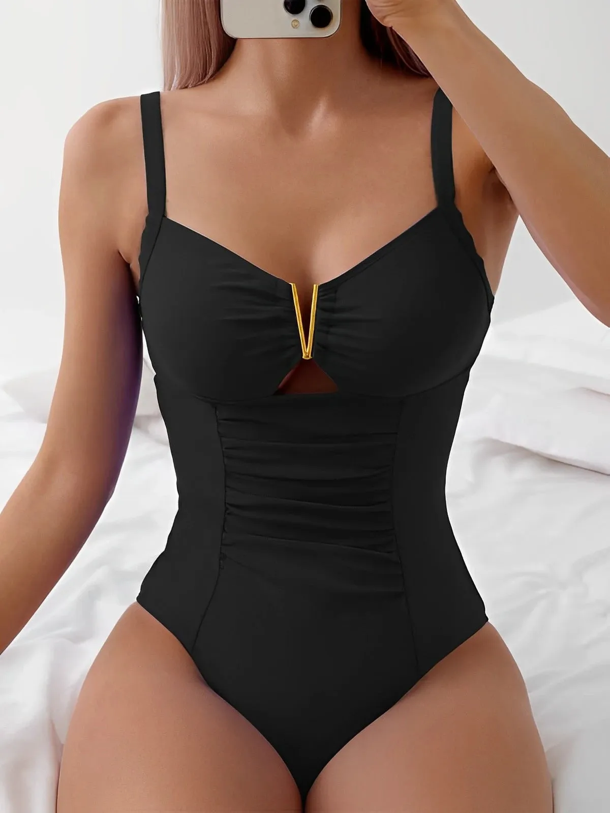 Sun-Siren Ruched Monokini