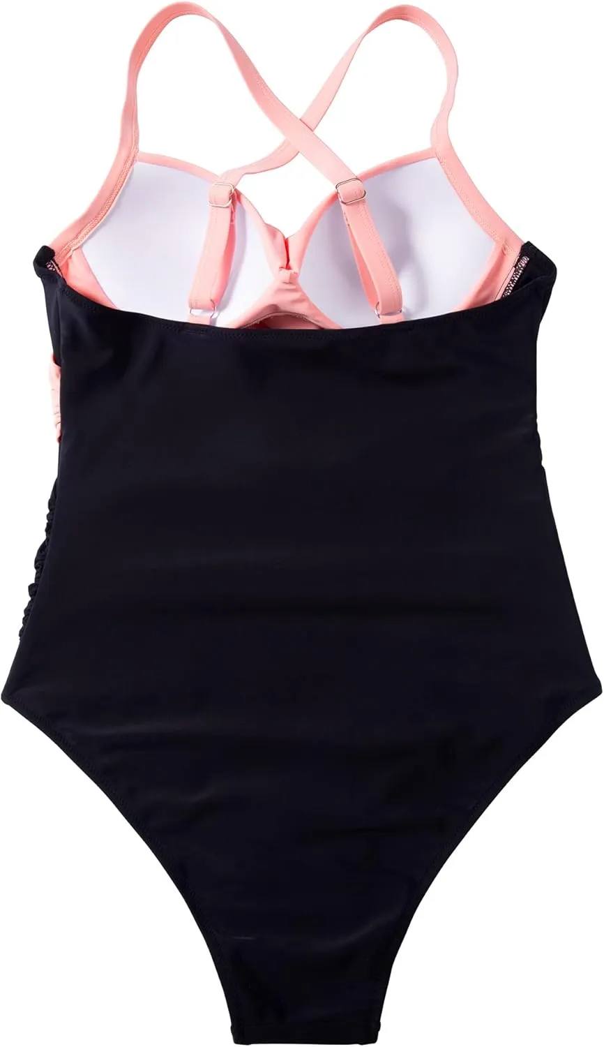 SUUKSESS Women Wrap Cut Out One Piece Swimsuit High Waisted Monokini Bathing Suit