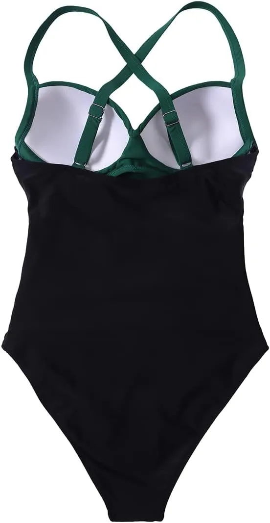 SUUKSESS Women Wrap Cut Out One Piece Swimsuit High Waisted Monokini Bathing Suit