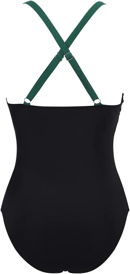SUUKSESS Women Wrap Cut Out One Piece Swimsuit High Waisted Monokini Bathing Suit