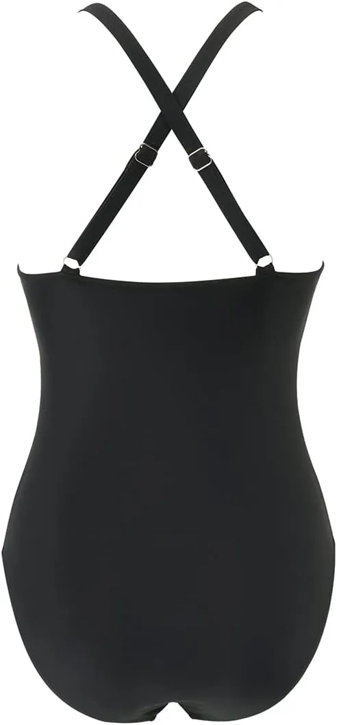 SUUKSESS Women Wrap Cut Out One Piece Swimsuit High Waisted Monokini Bathing Suit