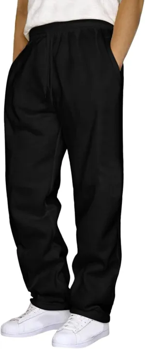 Sweatpants for Men Fall and Winter Pockets Padded Training Sports Trousers Linen Cargo Pants Plus Size Trousers