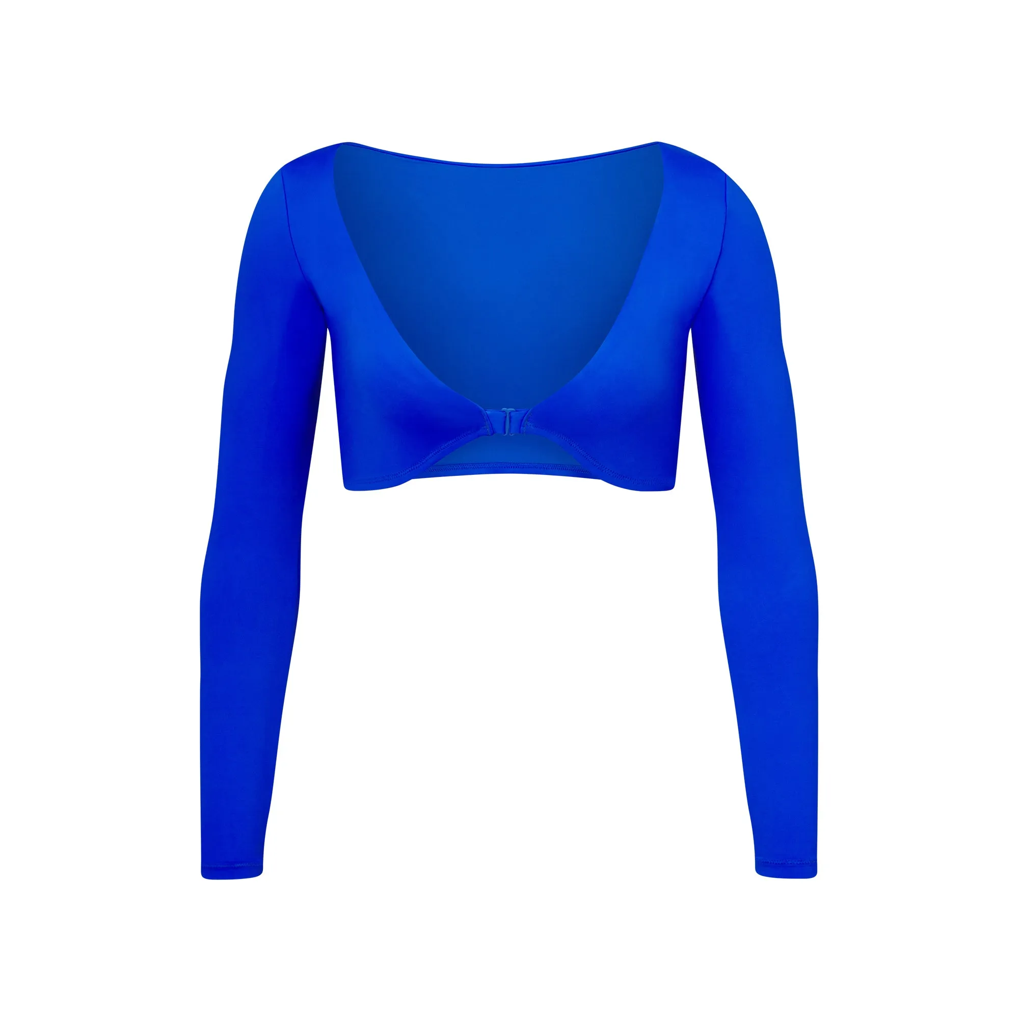 SWIM LONG SLEEVE SHRUG | COBALT