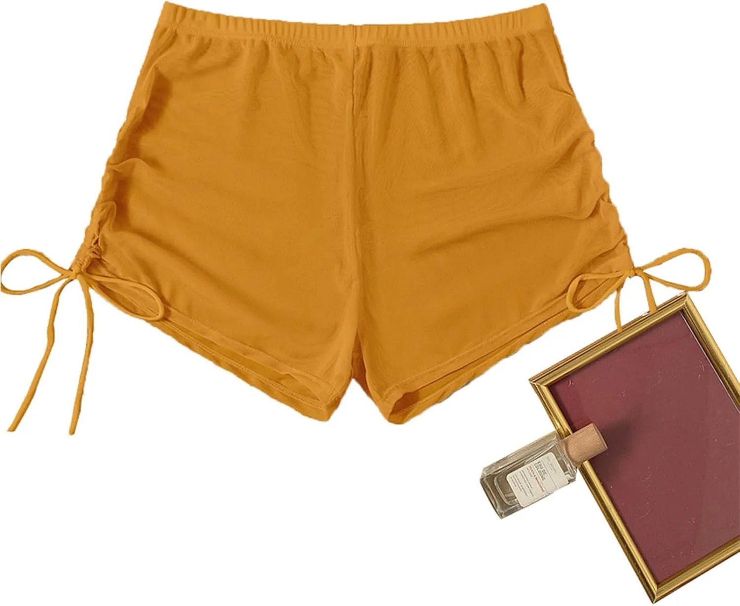 Swim Shorts for Women Swimwear Summer Sheer High Waisted Board Shorts See Through Sexy Mesh Beach Swimsuit Bottoms