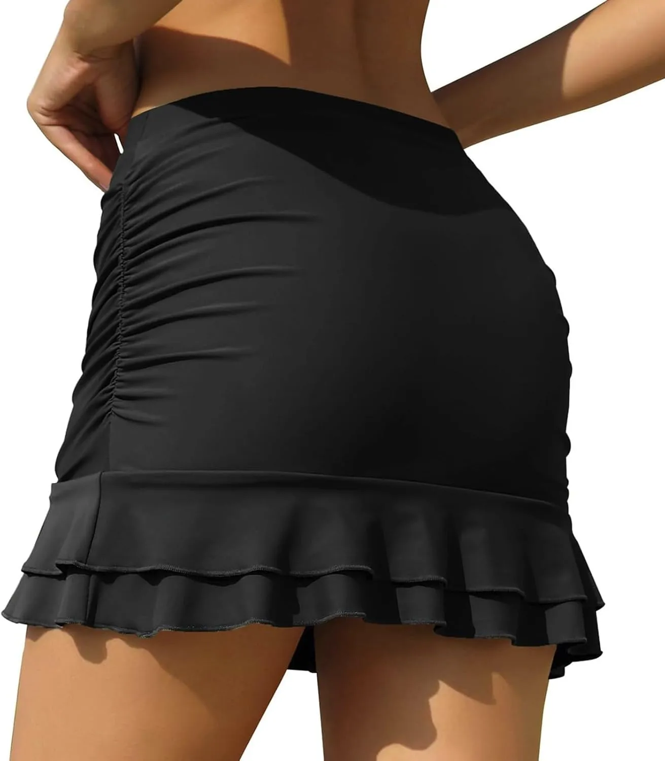 Swim Skorts for Women Swimwear High Waisted Tummy Control Skirts with Built-in Shorts Bathing Suit Bottom