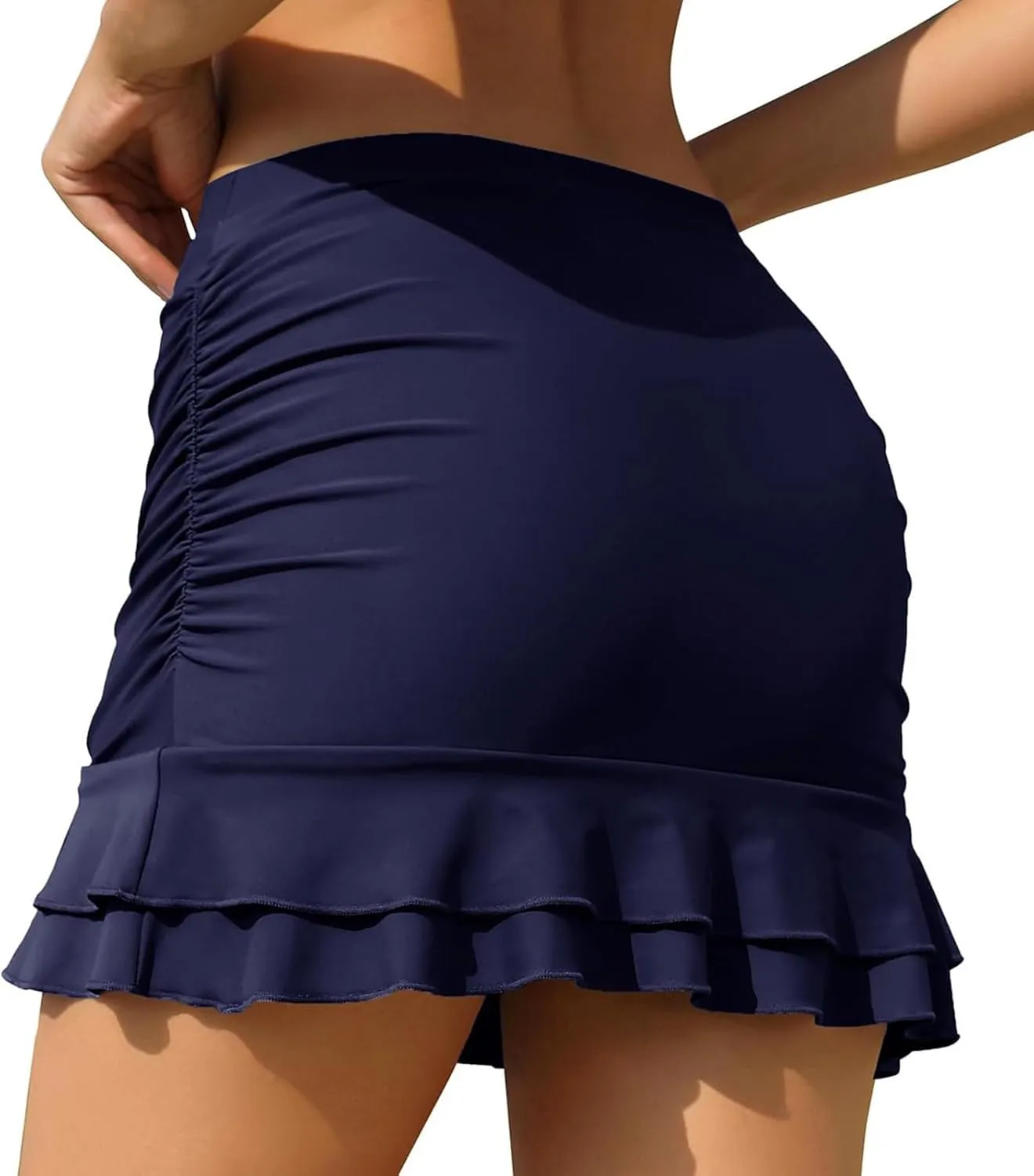 Swim Skorts for Women Swimwear High Waisted Tummy Control Skirts with Built-in Shorts Bathing Suit Bottom