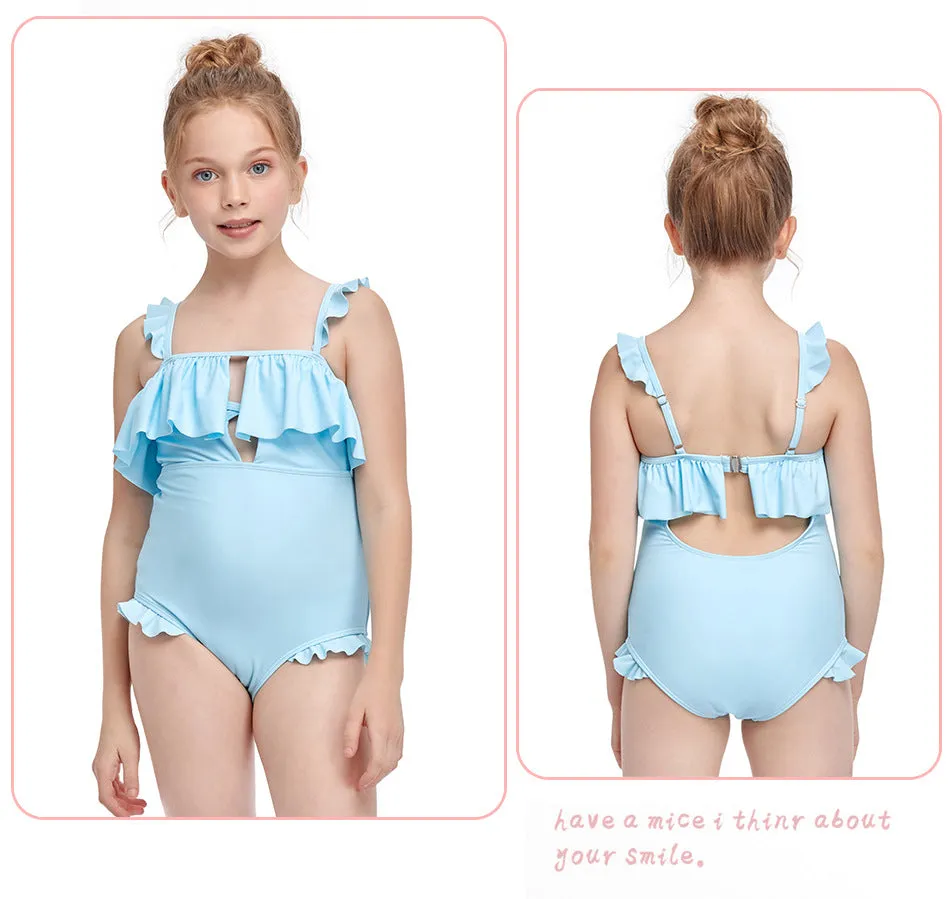 Swimsuit European New Girl's  Flying Nylon Children's Exclusive for Cross-Border