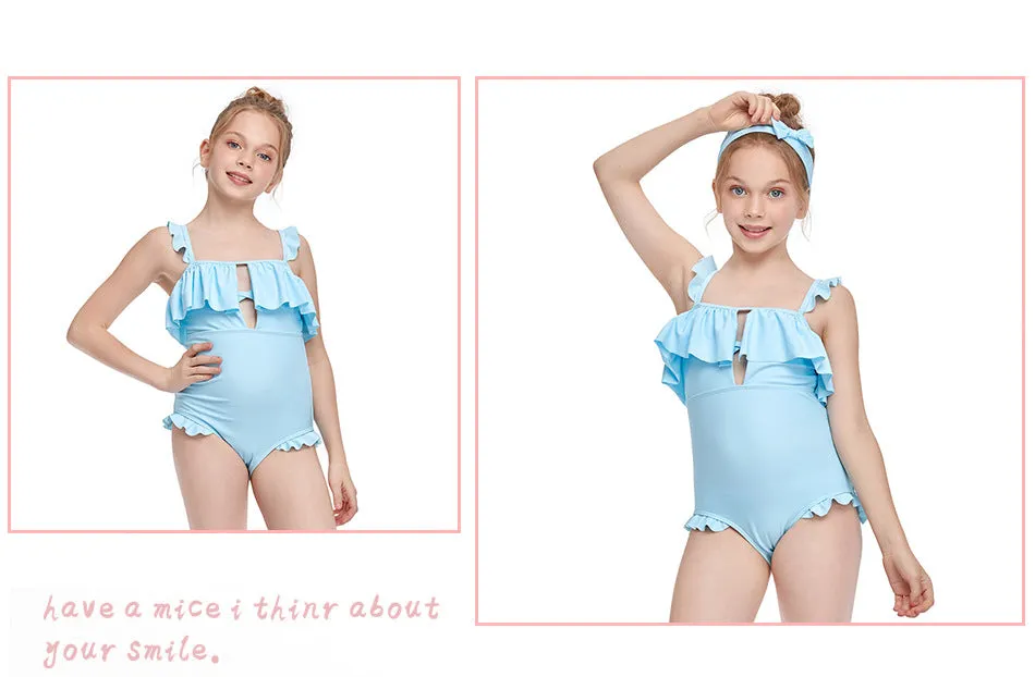 Swimsuit European New Girl's  Flying Nylon Children's Exclusive for Cross-Border