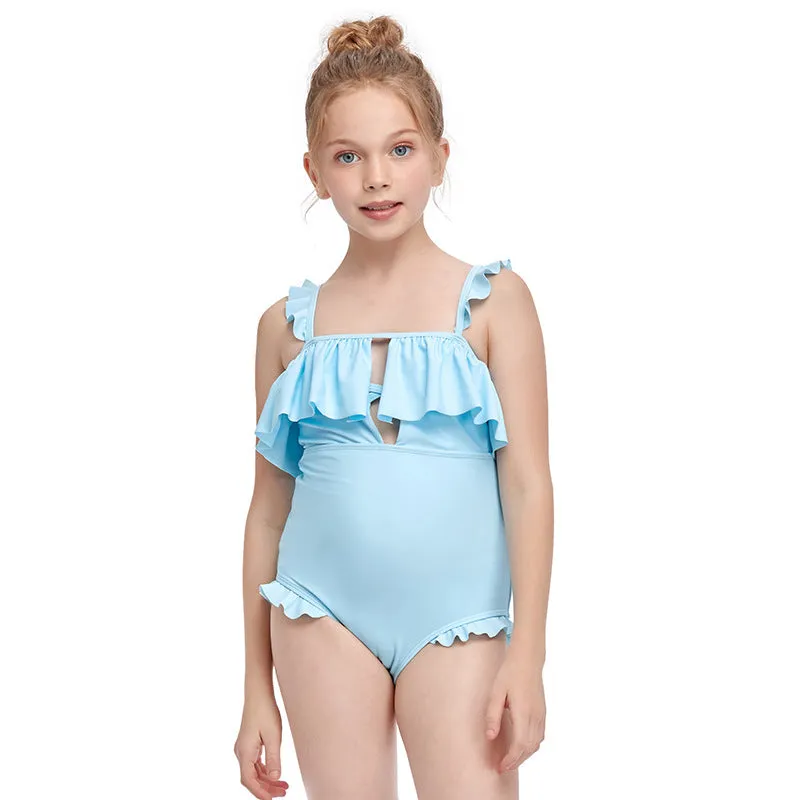 Swimsuit European New Girl's  Flying Nylon Children's Exclusive for Cross-Border