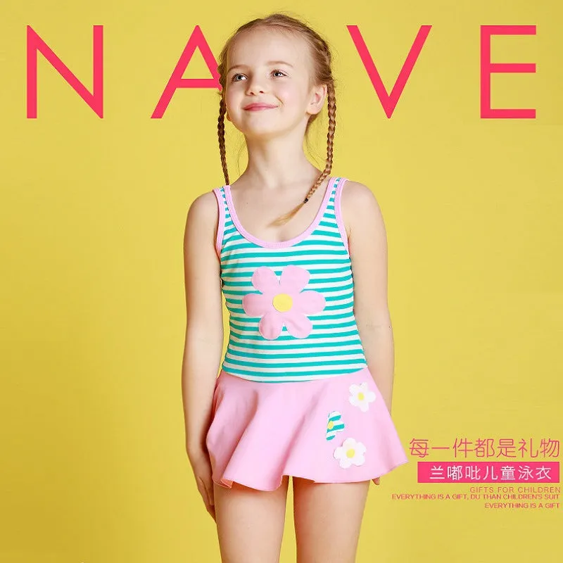 Swimsuit  Lan Duopin Girl's One-Piece Swimming Suit Princess Skirt Cute  European Fashion Children's