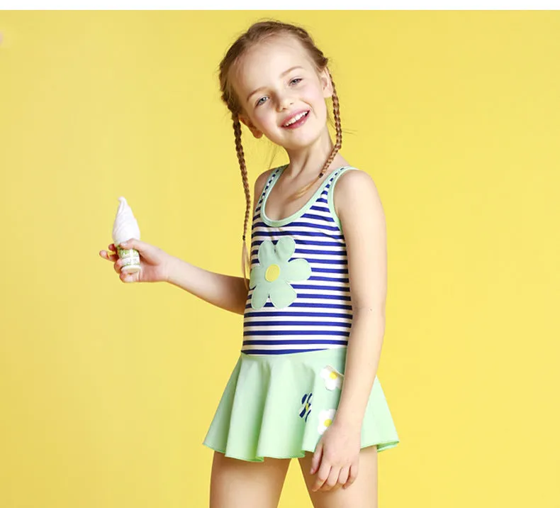 Swimsuit  Lan Duopin Girl's One-Piece Swimming Suit Princess Skirt Cute  European Fashion Children's