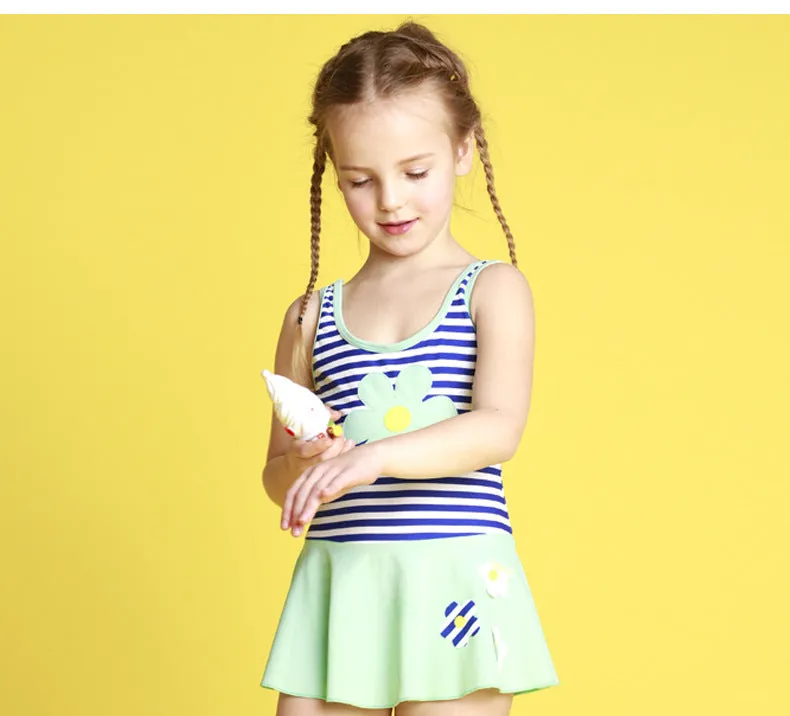 Swimsuit  Lan Duopin Girl's One-Piece Swimming Suit Princess Skirt Cute  European Fashion Children's