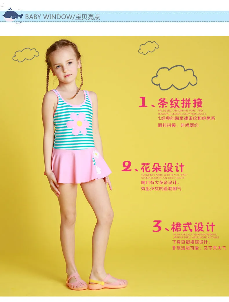 Swimsuit  Lan Duopin Girl's One-Piece Swimming Suit Princess Skirt Cute  European Fashion Children's