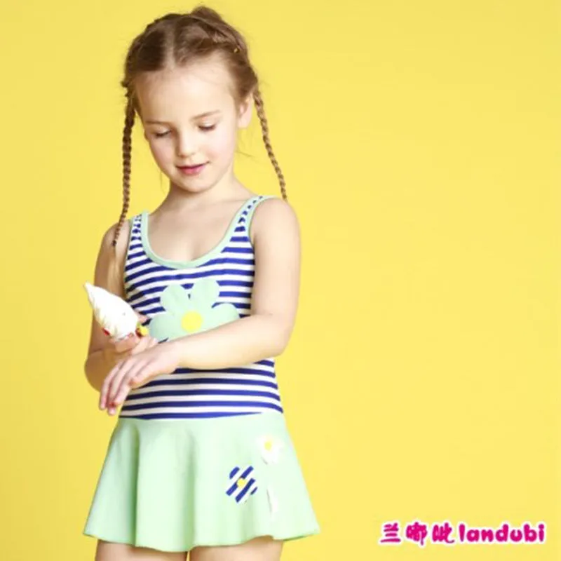 Swimsuit  Lan Duopin Girl's One-Piece Swimming Suit Princess Skirt Cute  European Fashion Children's