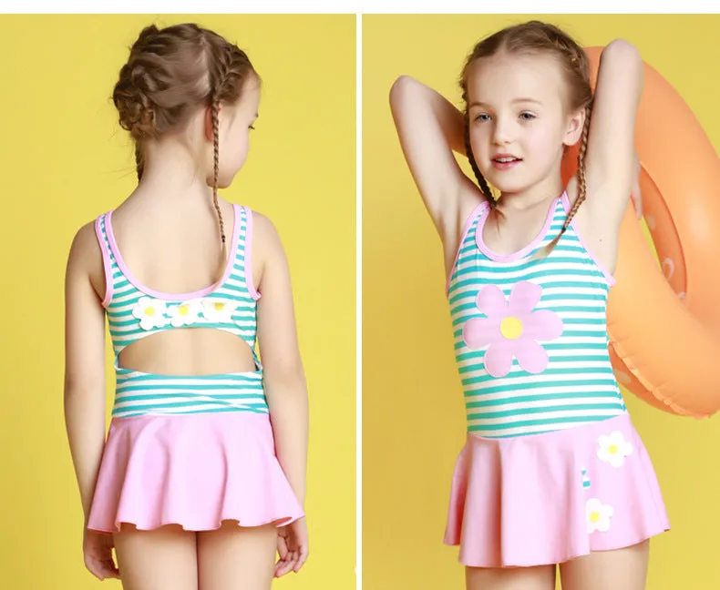 Swimsuit  Lan Duopin Girl's One-Piece Swimming Suit Princess Skirt Cute  European Fashion Children's