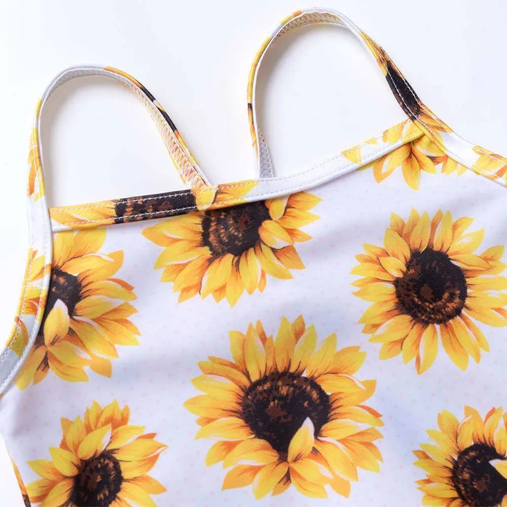 Swimsuits For Girls-Sunflower