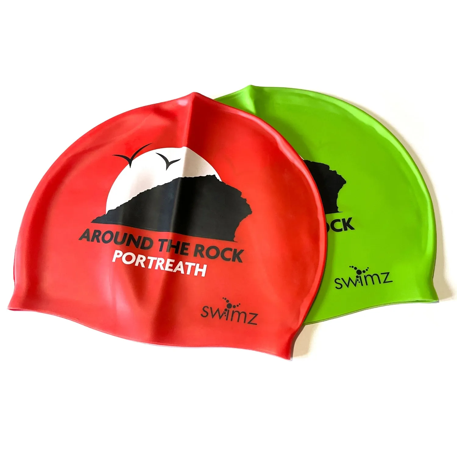 Swimz "Around The Rock" Silicone Swim Cap - Green