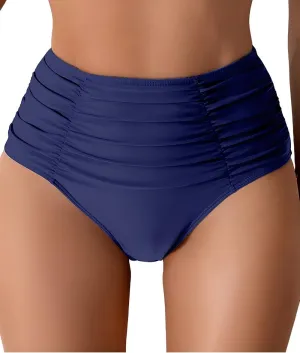 Tainehs Women Ruched Swim Bottoms High Waisted Bikini Bottoms Full Coverage Bathing Suit Briefs