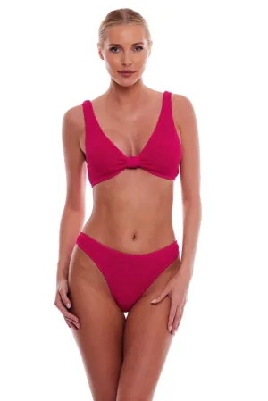 Taipei Bow Crinkle Stretch One Size Bikini TOP ONLY