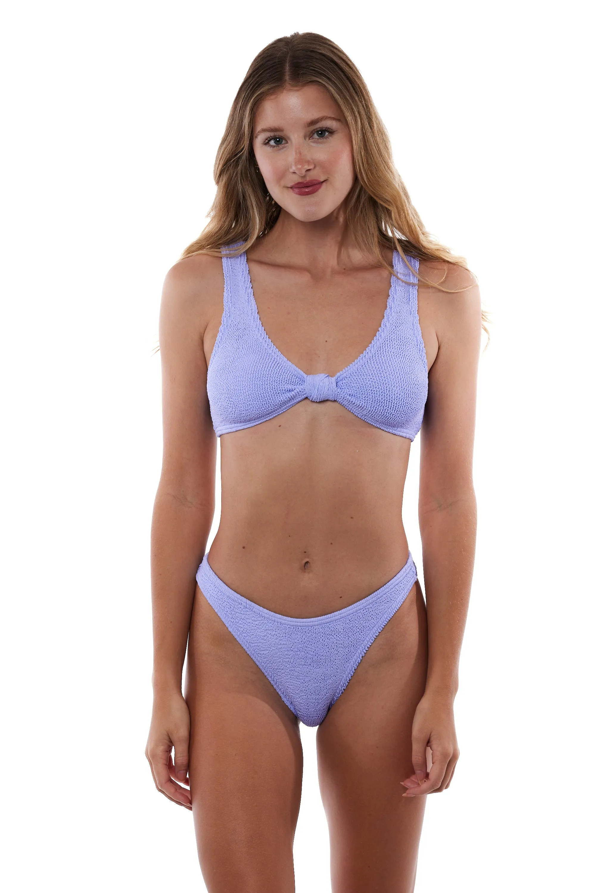Taipei Bow Crinkle Stretch One Size Bikini TOP ONLY
