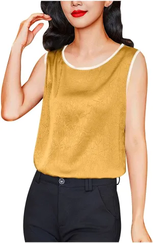 Tank Tops for Women 2025 Plus Size Solid Color Print Textured Crewneck Shirts Sleeveless Casual Trendy Beach Tank