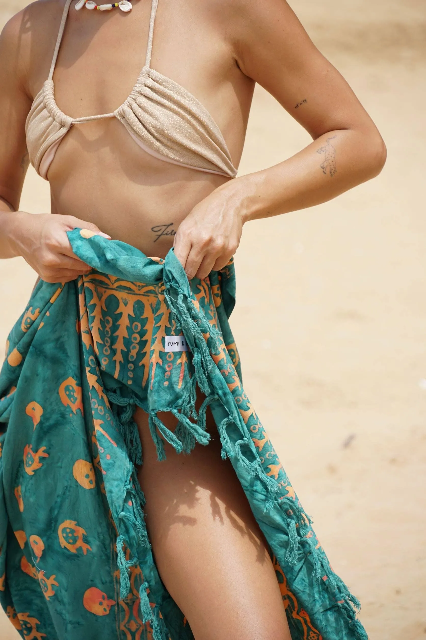 Teal Batik Sarong - TROPICAL DREAM