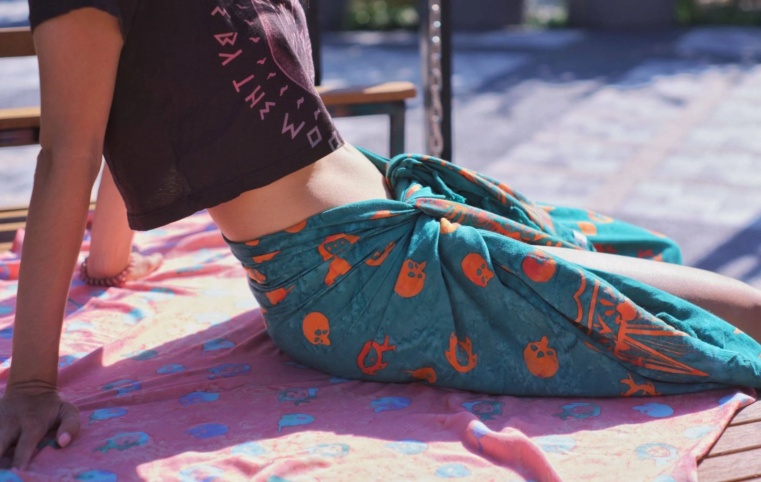 Teal Batik Sarong - TROPICAL DREAM
