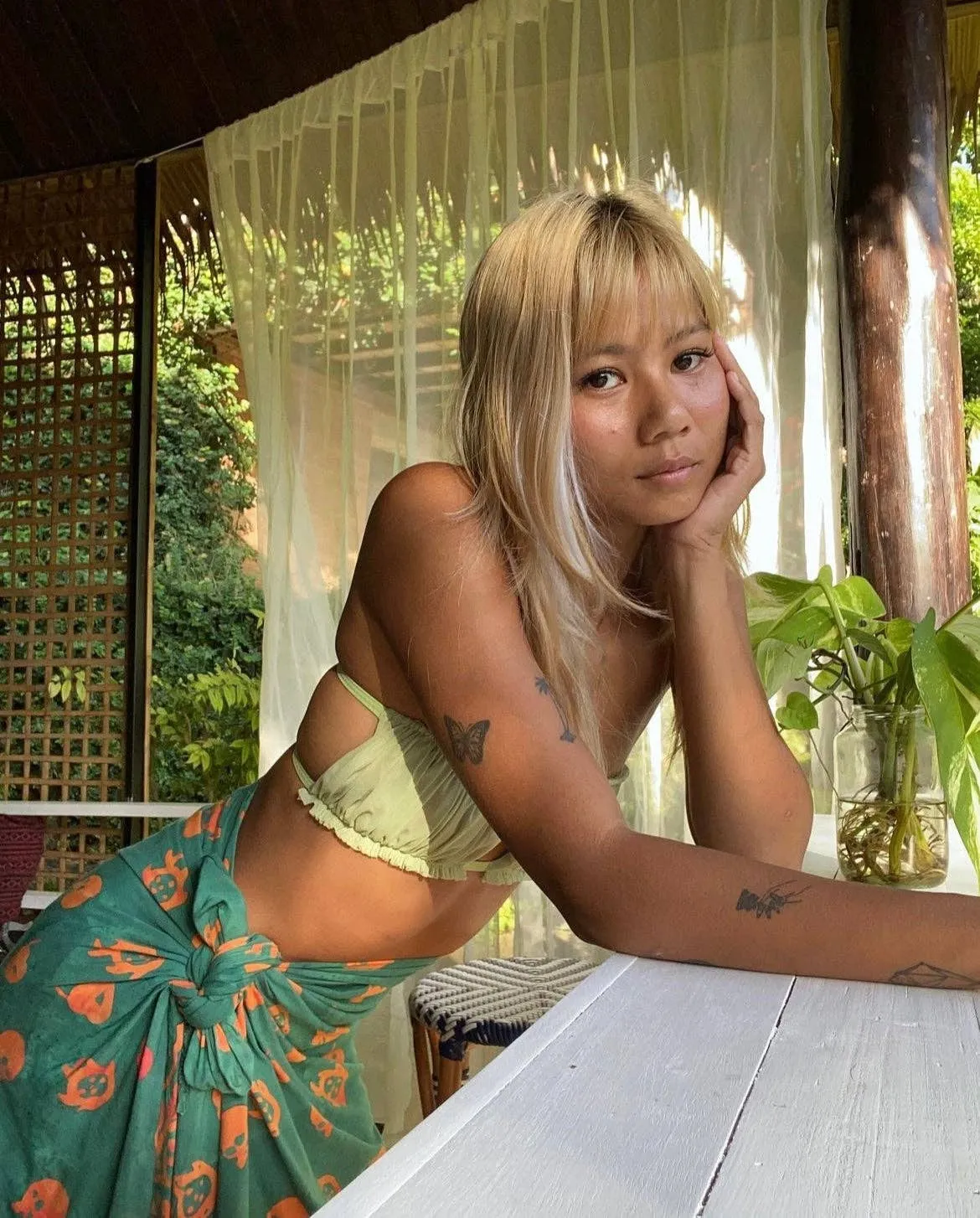 Teal Batik Sarong - TROPICAL DREAM