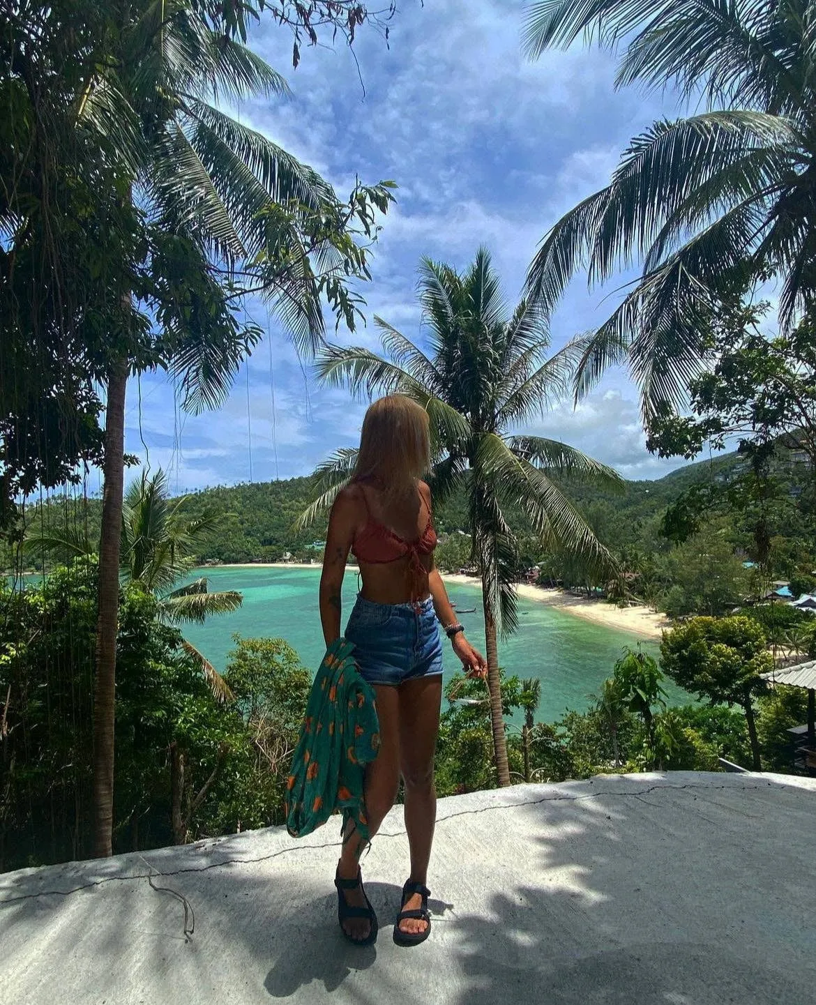 Teal Batik Sarong - TROPICAL DREAM