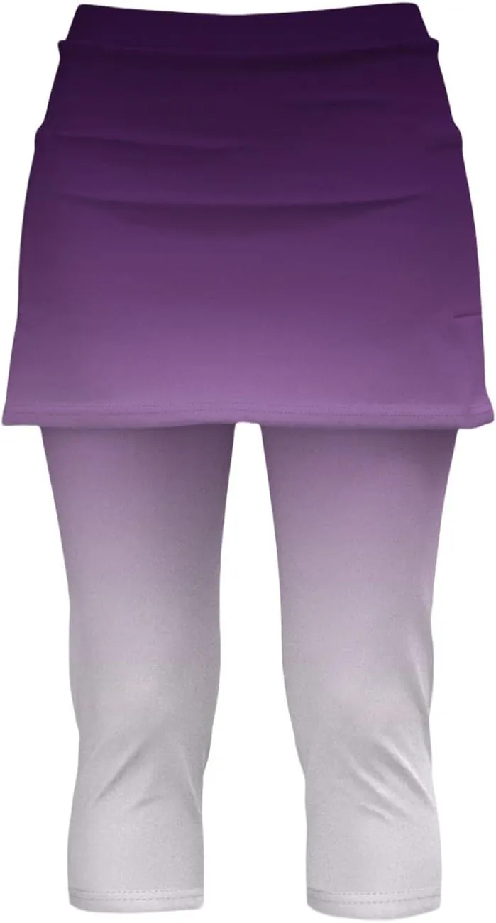 Tennis Skirt with Leggings for Women 2025 Workout Gym Yoga Clothes Solid Skirt Match Booty Lifting Capri Leggings